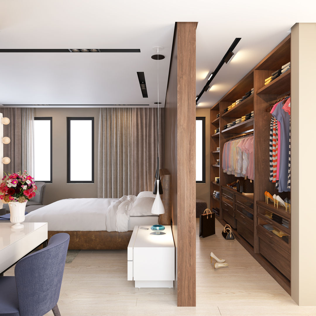 İç mekan tasarım ve Görselleştirme, fatih beserek fatih beserek Moderne slaapkamers