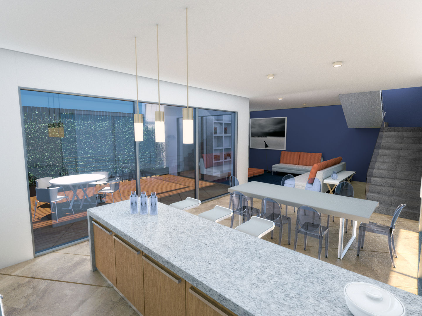Conjunto Habitacional, F+RA servicios F+RA servicios Modern dining room Granite