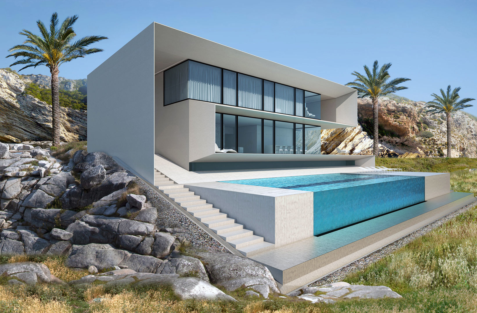 House in Ibiza, ALEXANDER ZHIDKOV ARCHITECT ALEXANDER ZHIDKOV ARCHITECT Minimalist Evler
