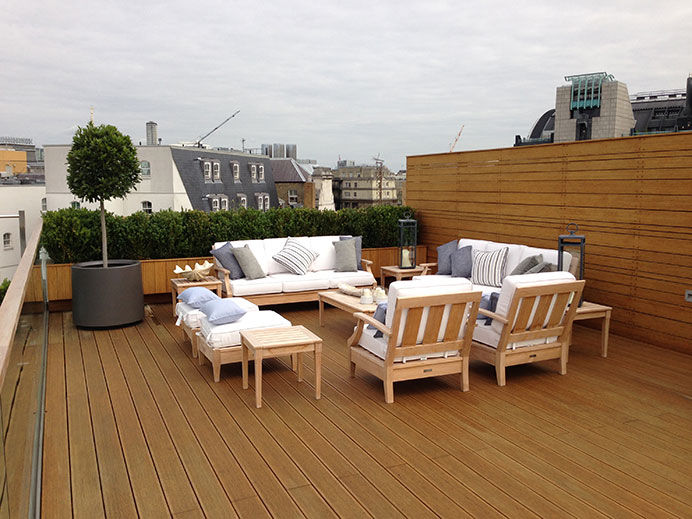 London garden roof-top terace Decorum . London Jardines de estilo moderno Madera maciza