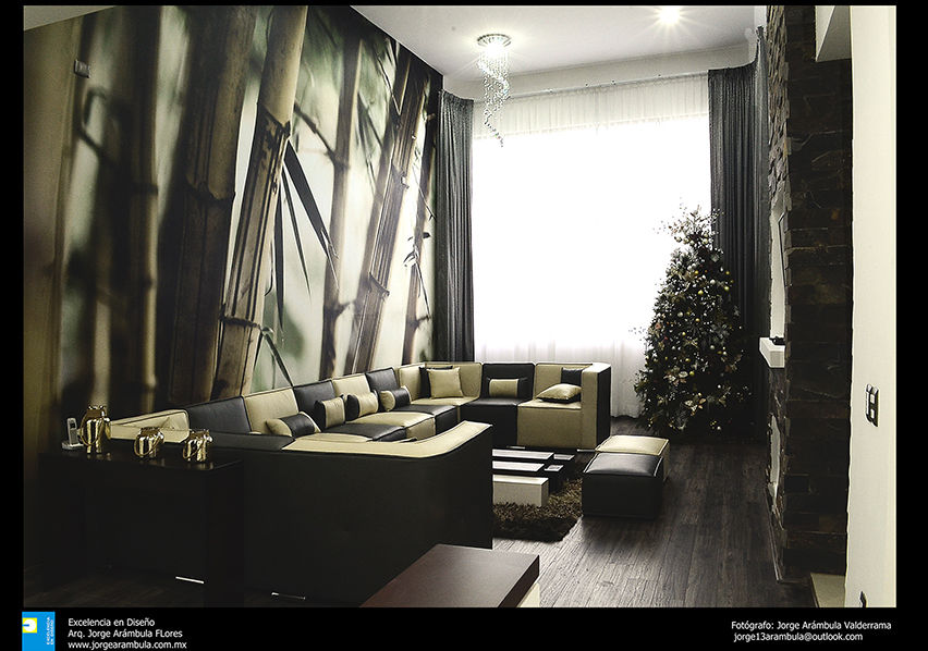 residencia Alondra, Excelencia en Diseño Excelencia en Diseño Living room Engineered Wood Transparent