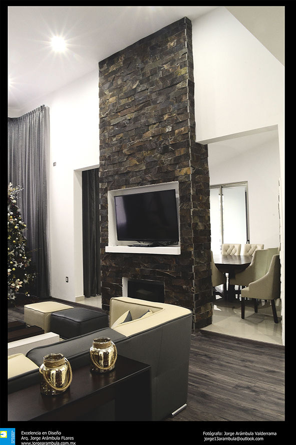 residencia Alondra, Excelencia en Diseño Excelencia en Diseño Modern living room Engineered Wood Transparent