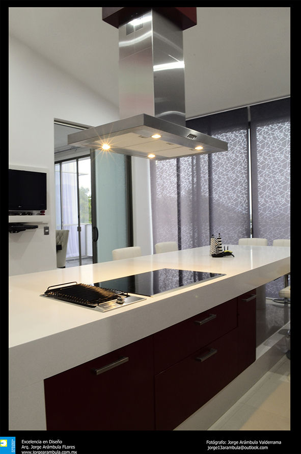 residencia Alondra, Excelencia en Diseño Excelencia en Diseño Modern style kitchen Engineered Wood Transparent