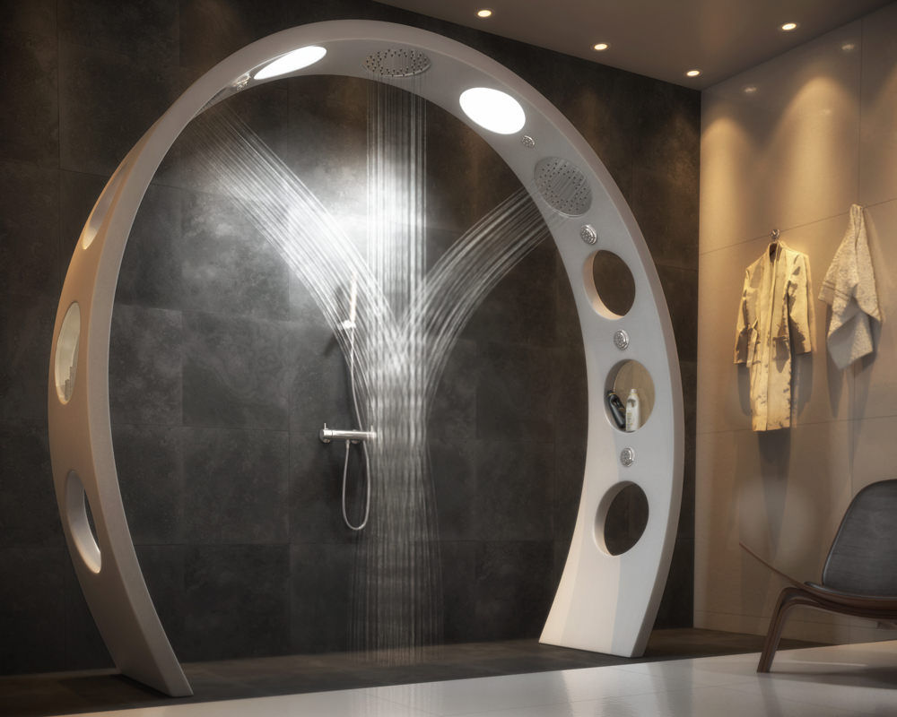 The Arch Showerhead QS Supplies Modern style bathrooms Bathtubs & showers