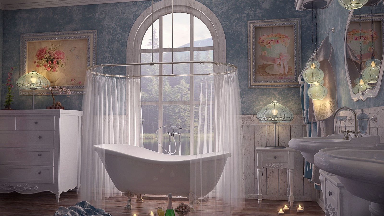 Blue Bath, Design by Bley Design by Bley 浴室 裝飾品
