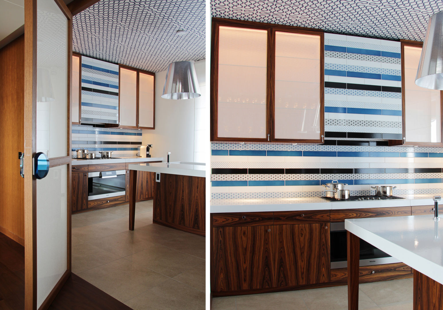 Magnifique déco vintage pour une résidence privée , Studio Catoir Studio Catoir Modern kitchen