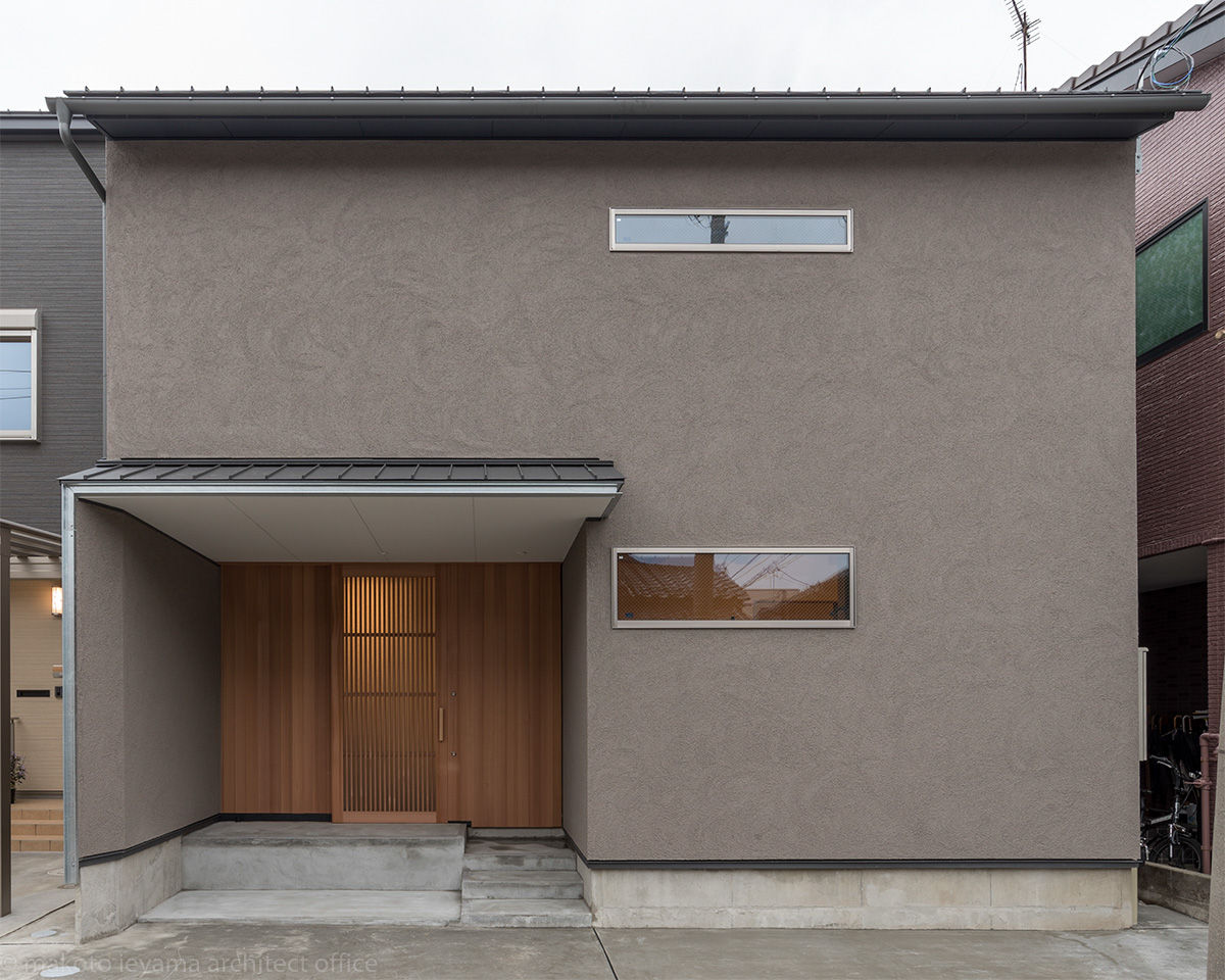 東山の家2｜準防火地域の狭小敷地住宅, 家山真建築研究室 Makoto Ieyama Architect Office 家山真建築研究室 Makoto Ieyama Architect Office Minimalistyczne domy