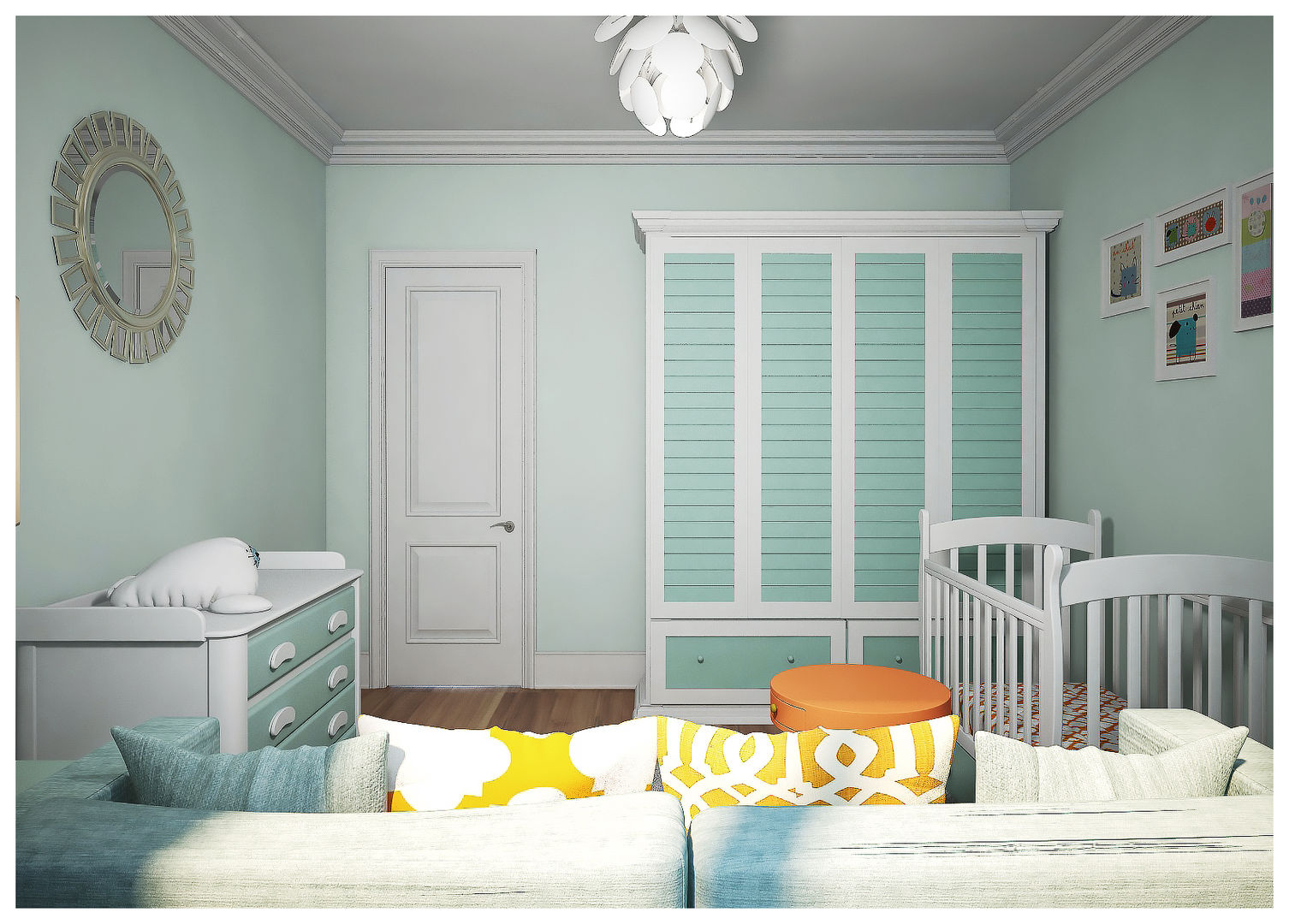 3-bedroom Apartment, Moscow , Alexander Krivov Alexander Krivov Classic style nursery/kids room