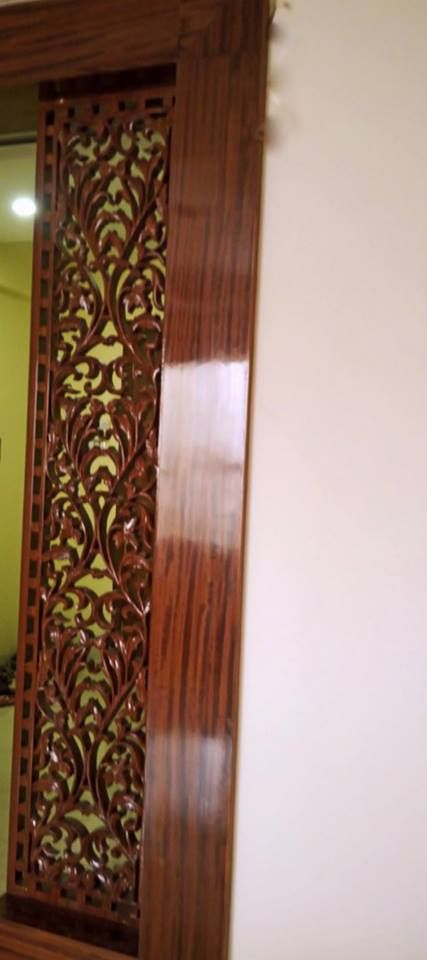 Jali Design in wood Alaya D'decor Classic style corridor, hallway and stairs Wood Wood effect Seating