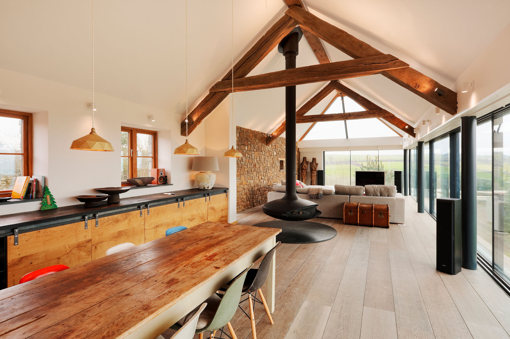 Down Barton, Devon, Trewin Design Architects Trewin Design Architects モダンな キッチン