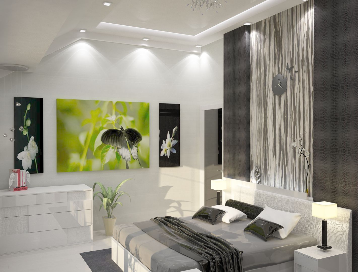 Дом в стиле хайтек или простота в деталях, DONJON DONJON Modern style bedroom