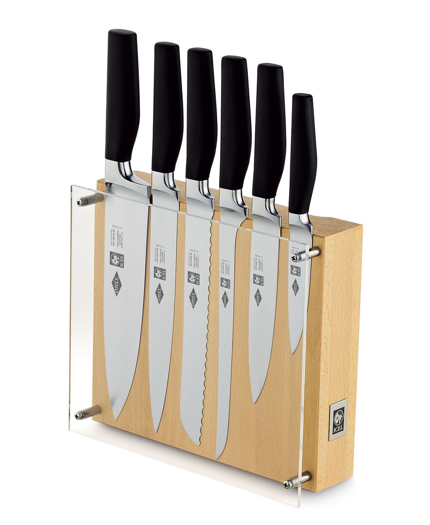 6 PIECES KNIFE BLOCK - ONIX SERIES ICEL - INDÚSTRIA DE CUTELARIAS DA ESTREMADURA, S.A. مطبخ أواني المطبخ