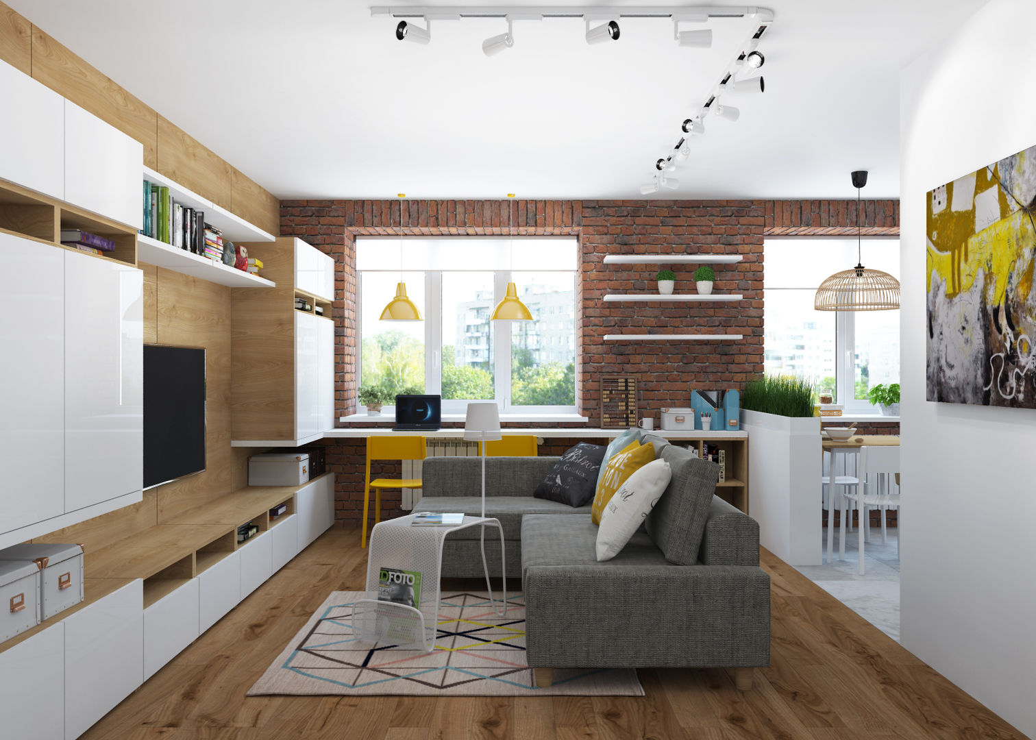 IKEA рулит! Бюджетная квартира, 3D GROUP 3D GROUP Minimalist Oturma Odası