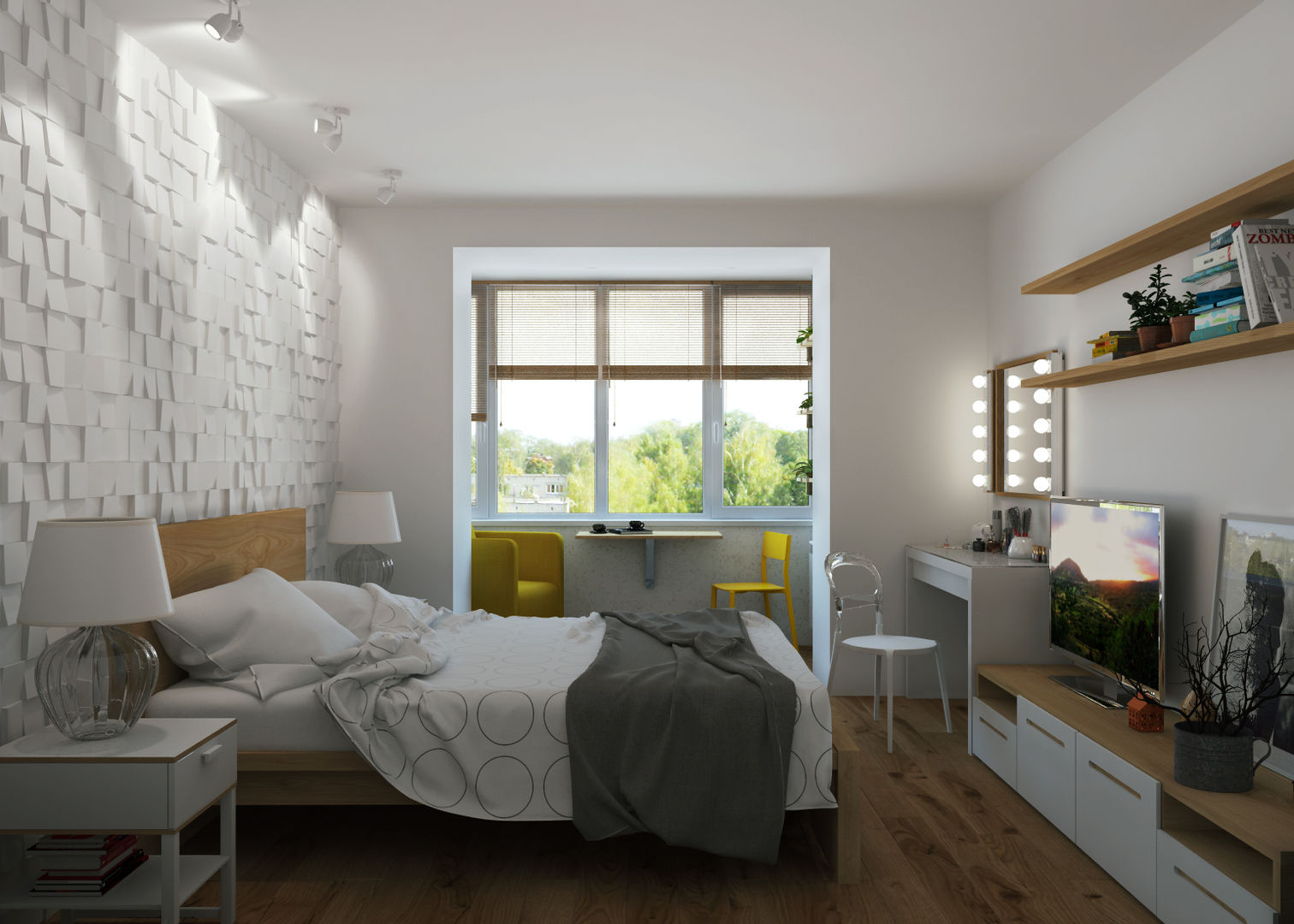 IKEA рулит! Бюджетная квартира, 3D GROUP 3D GROUP Minimalist Yatak Odası