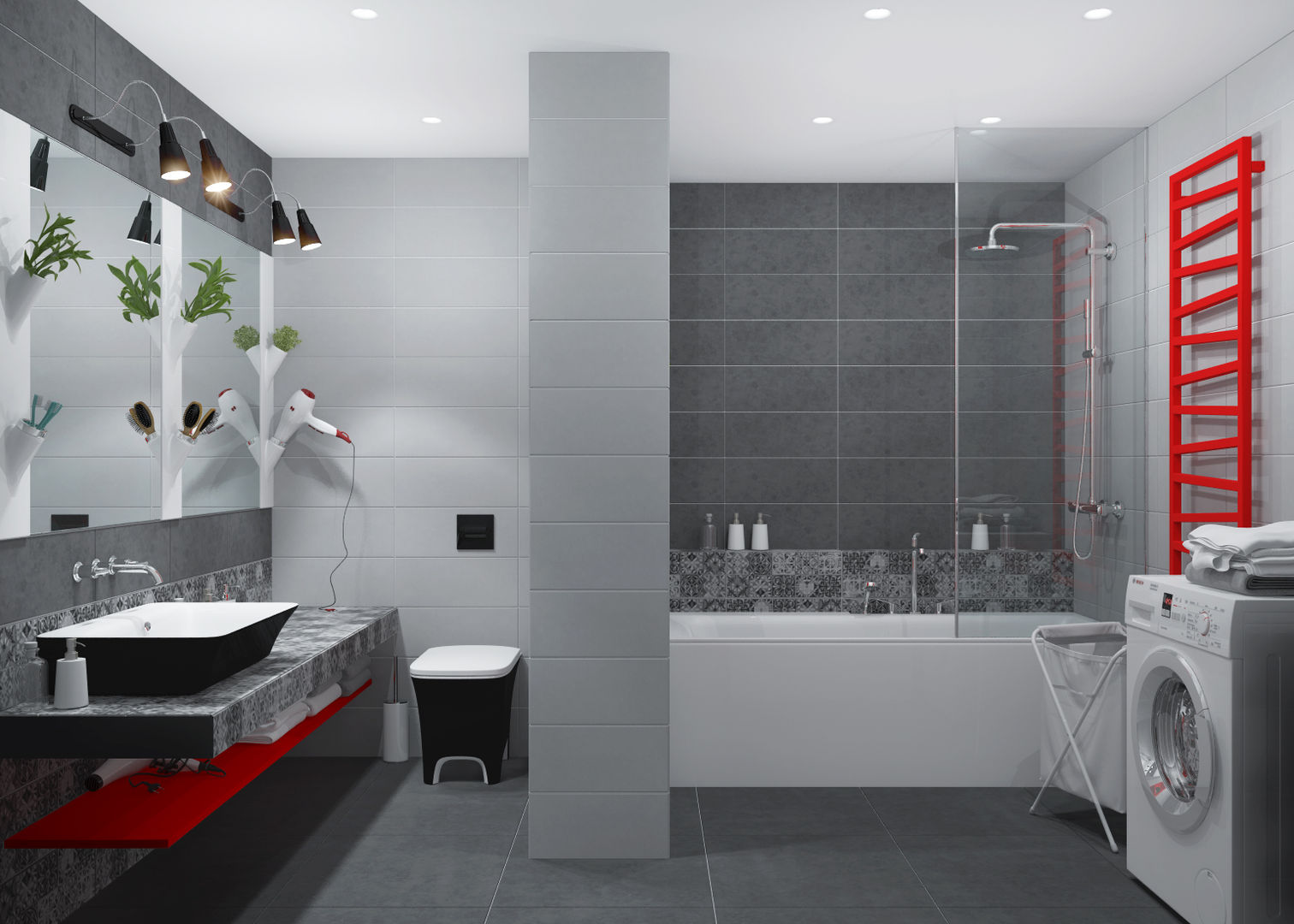 IKEA рулит! Бюджетная квартира, 3D GROUP 3D GROUP Minimalist bathroom