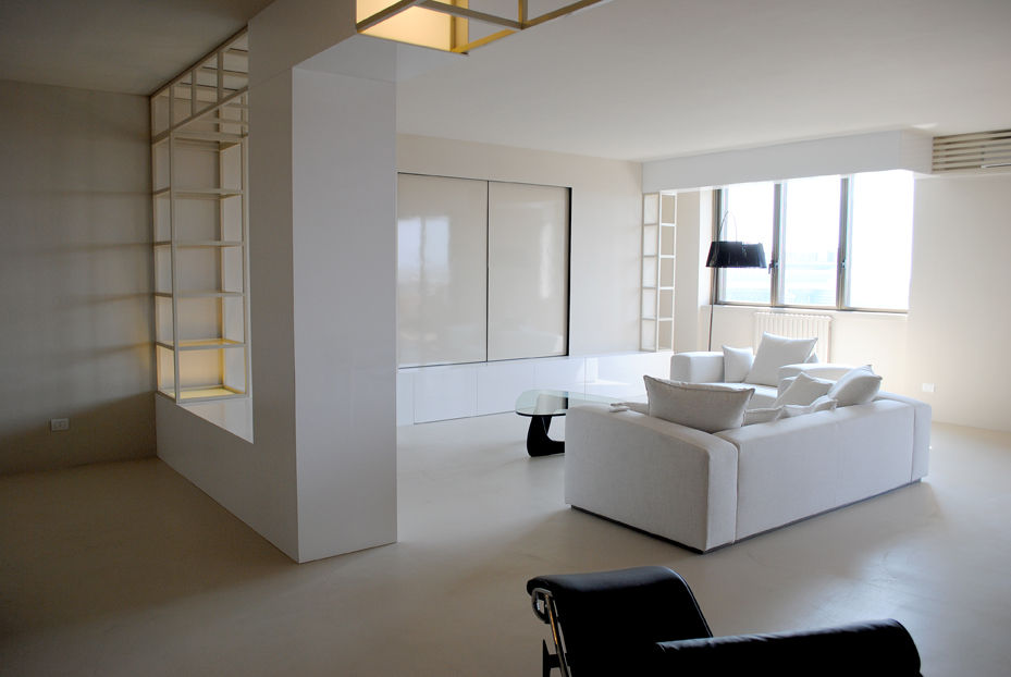 CASA MLN, FAUSTO DI ROCCO ARCHITETTO FAUSTO DI ROCCO ARCHITETTO Minimalist living room