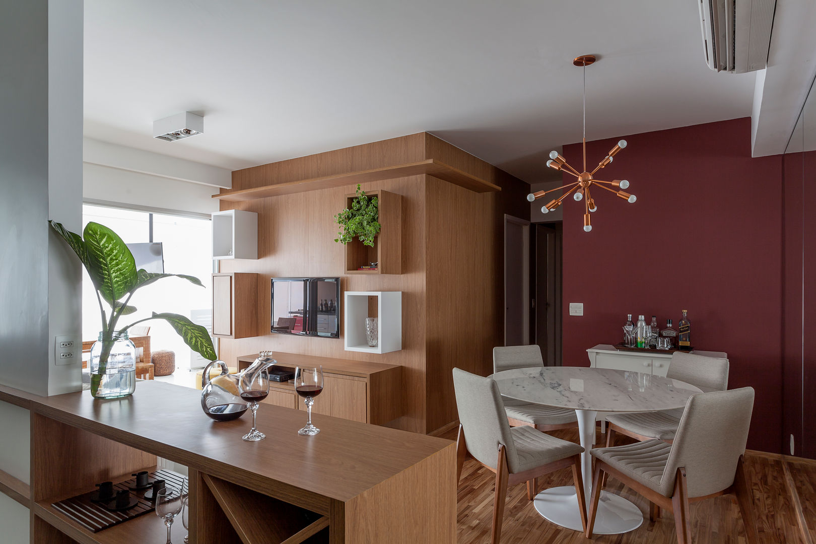 APARTAMENTO MICHIGAN, Tria Arquitetura Tria Arquitetura Livings de estilo moderno