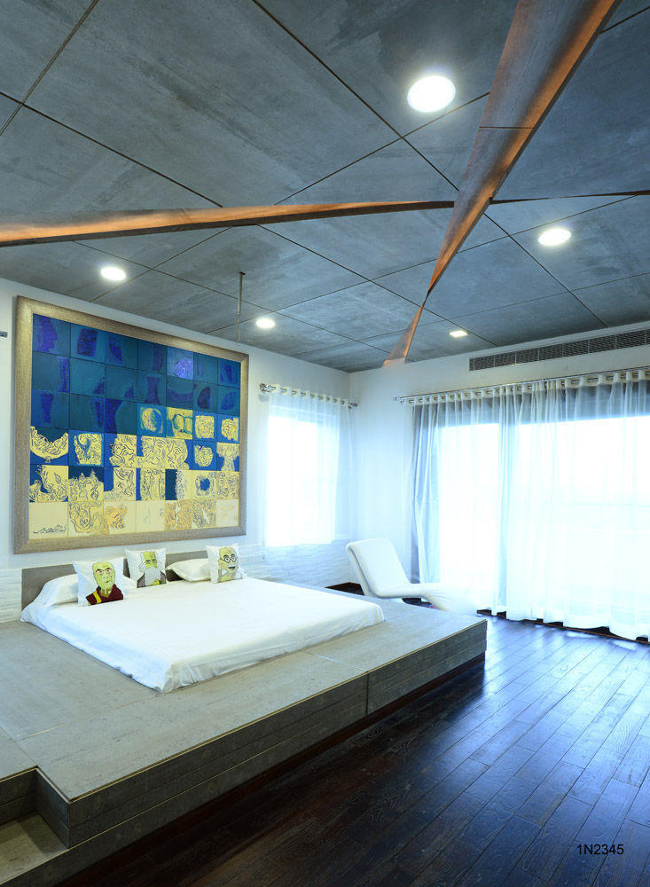Residential Bungalow, NA ARCHITECTS NA ARCHITECTS Modern style bedroom