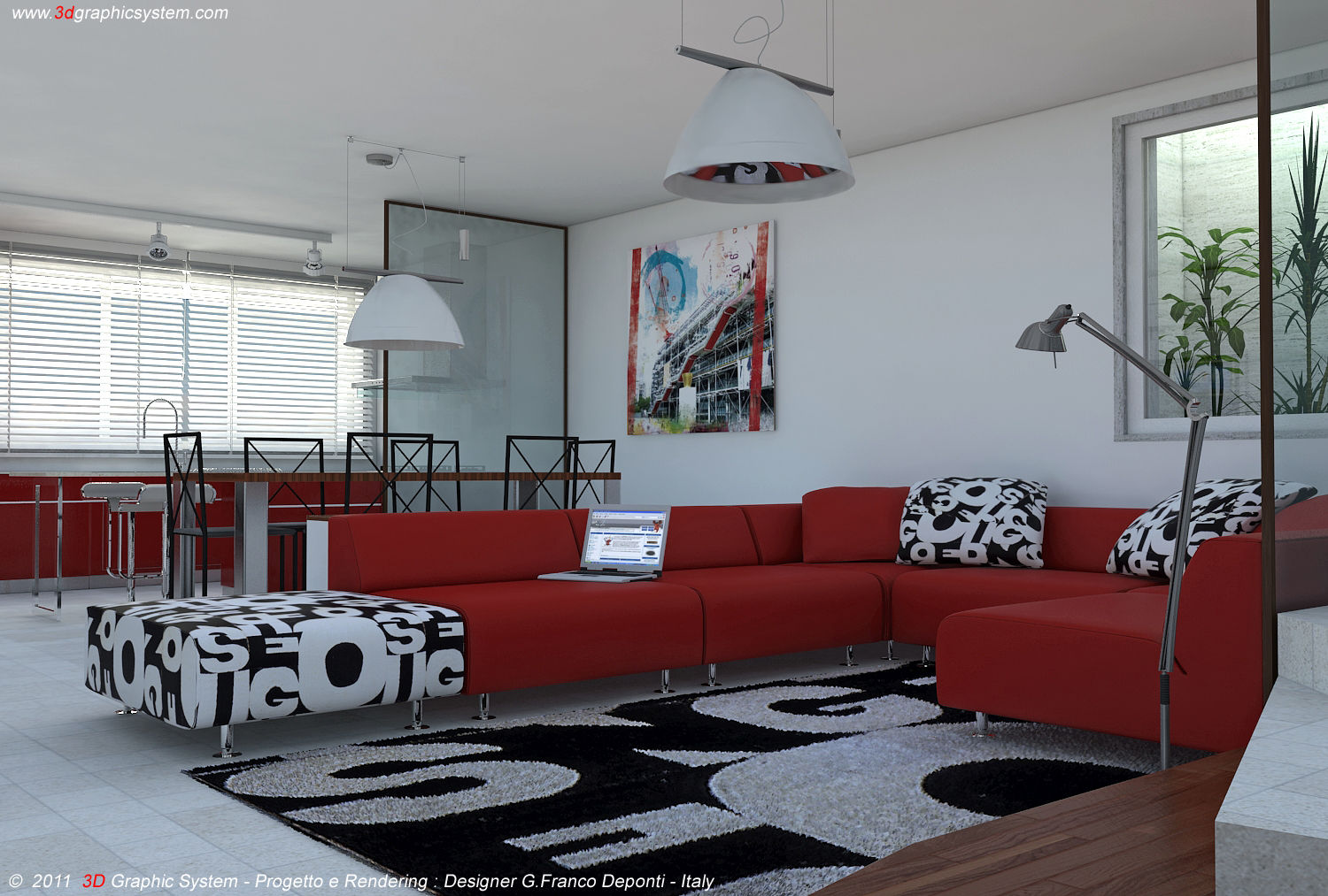 Zona relax in un garage , 3D Graphic System 3D Graphic System Livings de estilo moderno