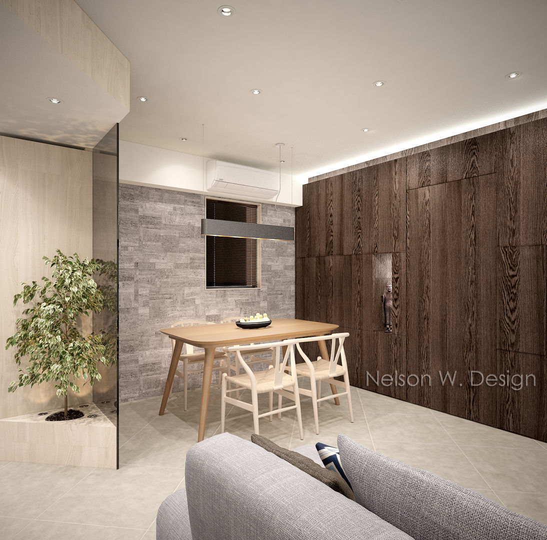 Illumination Terrace 光明臺 | Tai Hang Road 大坑道 Nelson W Design Phòng ăn phong cách hiện đại Đá sa thạch