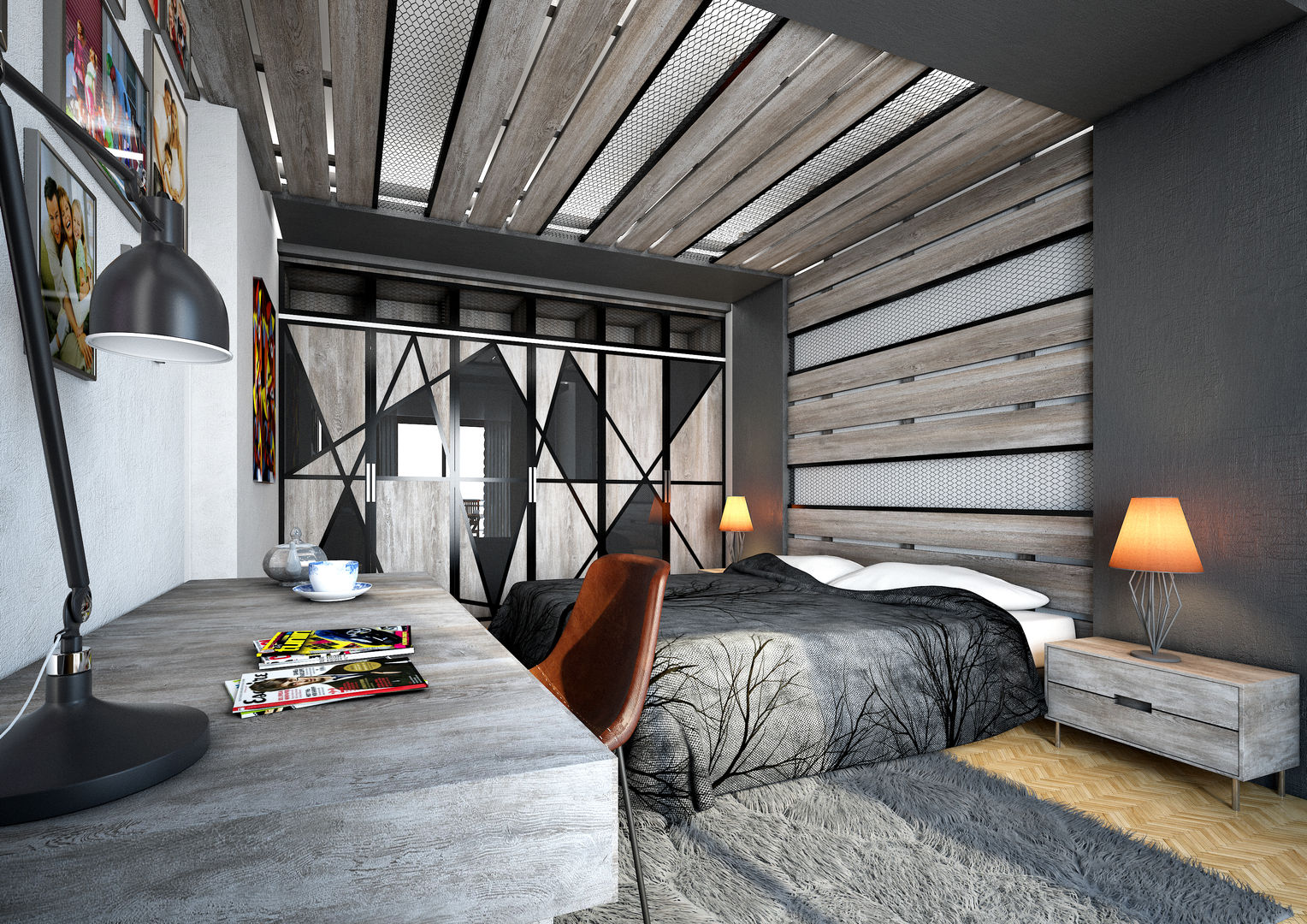 Yatak Odası , Point Dizayn Point Dizayn Modern style bedroom Metal Wardrobes & closets