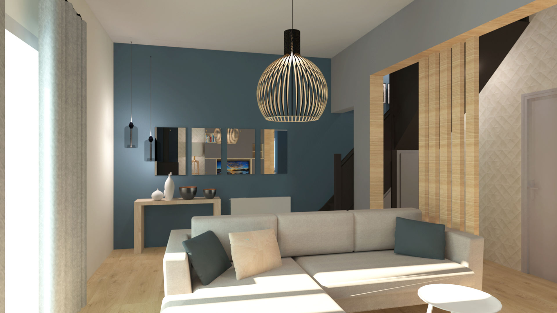 Un pied à terre definitif, COLOMBE MARCIANO COLOMBE MARCIANO Scandinavian style living room