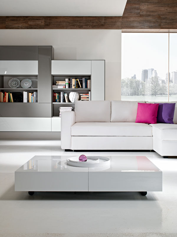 ITACA, EsseDesign EsseDesign Minimalist living room Engineered Wood Transparent Side tables & trays