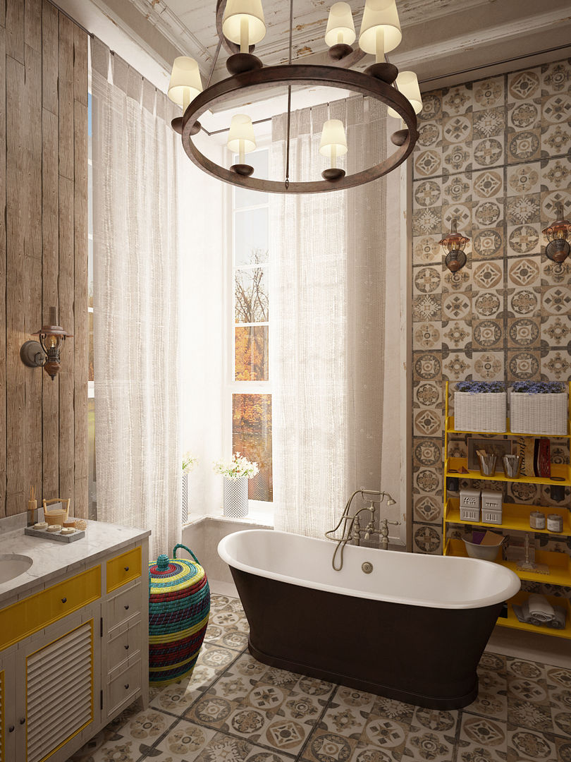 homify Rustic style bathroom