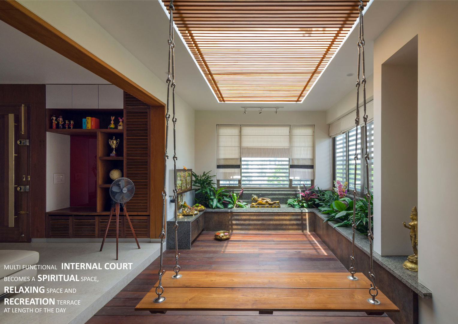 Internal Court 4site architects Asian style garden Solid Wood Multicolored Property,Plant,Door,Wood,Fixture,Interior design,Building,Architecture,Houseplant,Hall