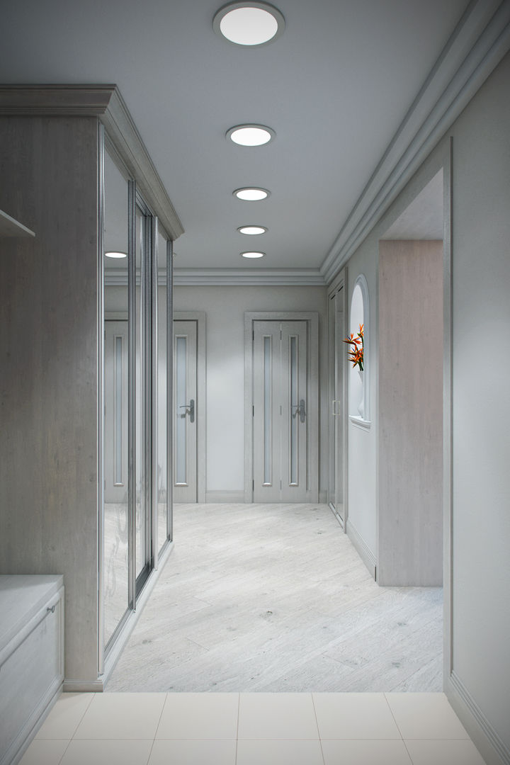 homify Modern Corridor, Hallway and Staircase