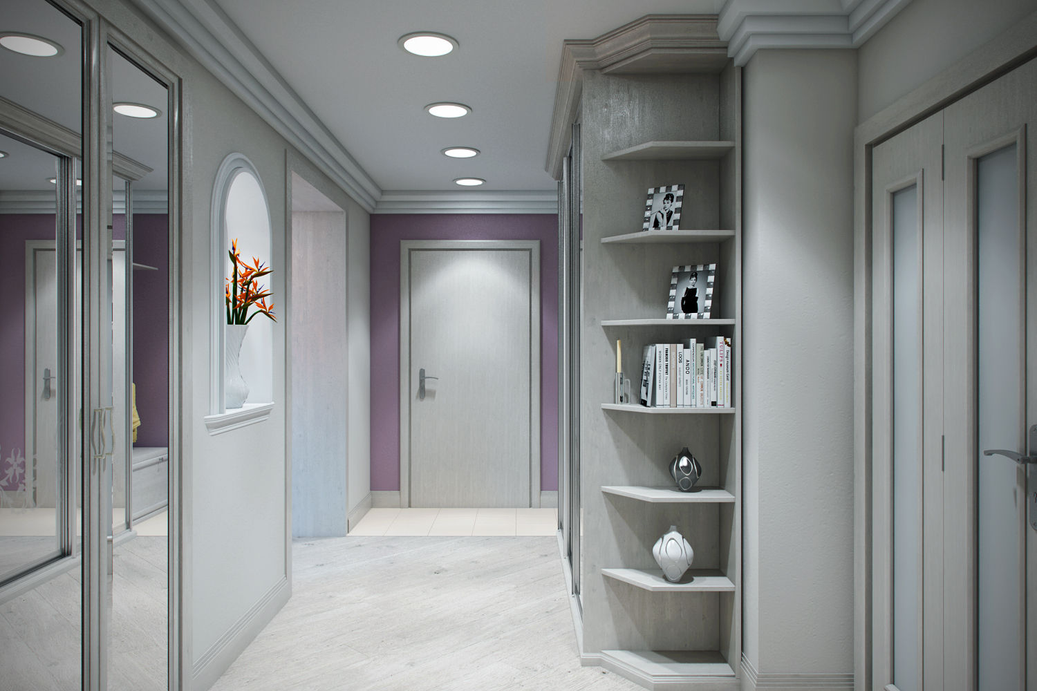 homify Modern Corridor, Hallway and Staircase