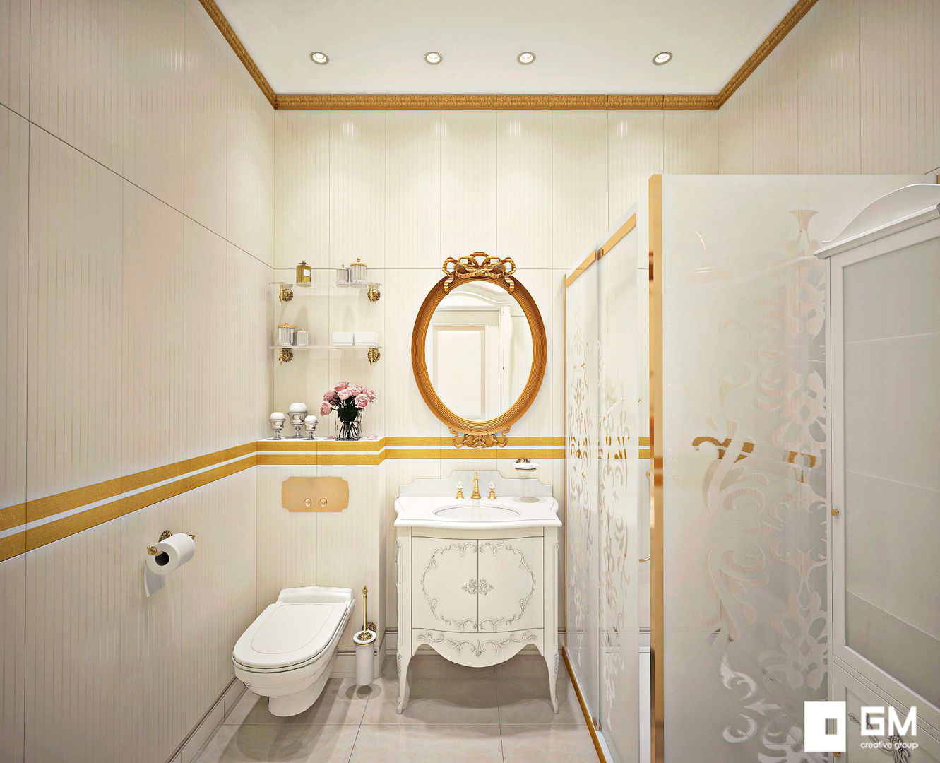 Классический дизайн квартиры на Остоженке, GM-interior GM-interior Bathroom