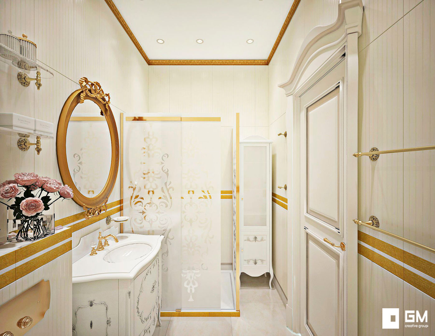 Классический дизайн квартиры на Остоженке, GM-interior GM-interior Classic style bathroom