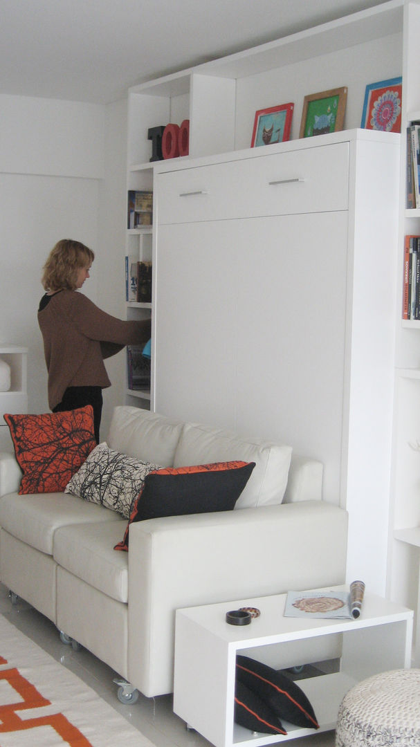 DTO 34 M2, BELGRANO, Buenos Aires, Arg., MinBai MinBai Minimalist living room Wood Wood effect Storage
