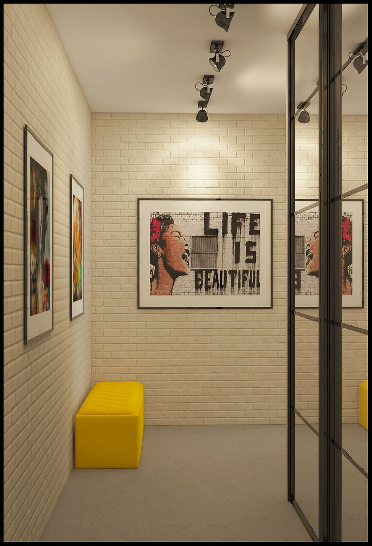 Квартира в стиле Loft , Alexander Krivov Alexander Krivov Industrial style corridor, hallway and stairs