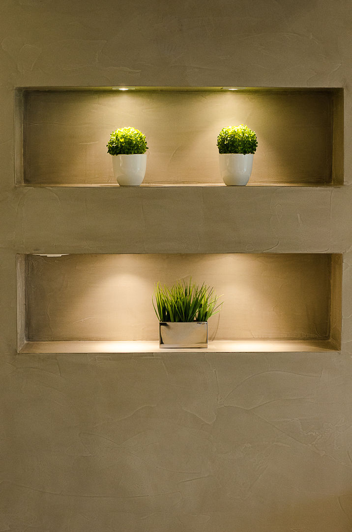 Living Room - G+B Apartment GhiorziTavares Arquitetura Minimalist corridor, hallway & stairs