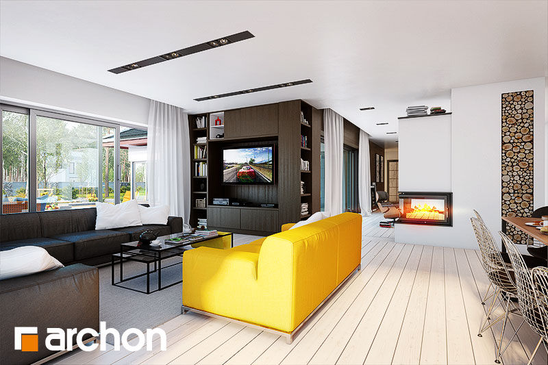 Lato w pełni, ArchonHome.pl ArchonHome.pl Modern living room Fireplaces & accessories