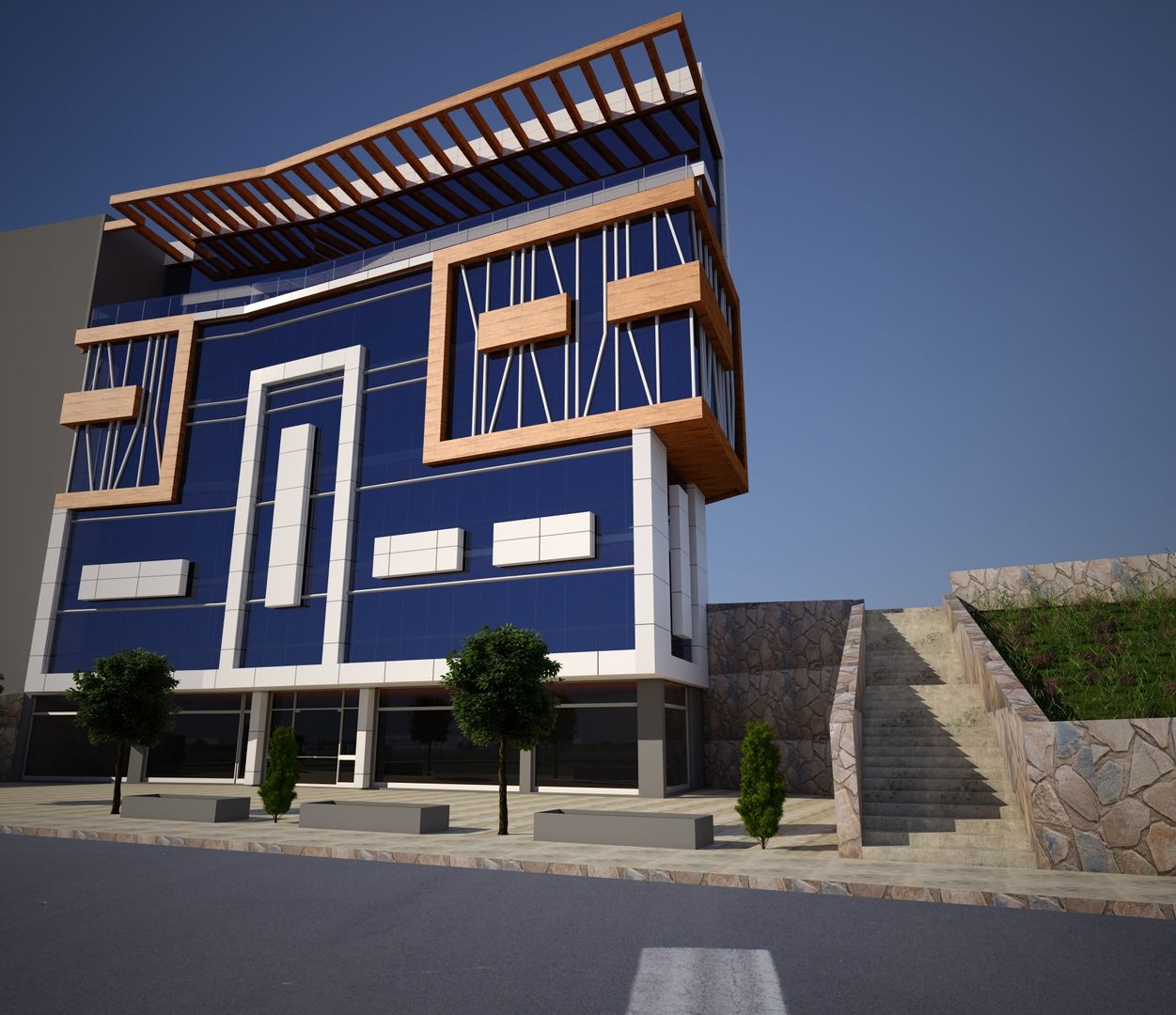 Şemikler İş Merkezi Dış Cephe Çalışması , H.E: Mimarlık H.E: Mimarlık Modern houses