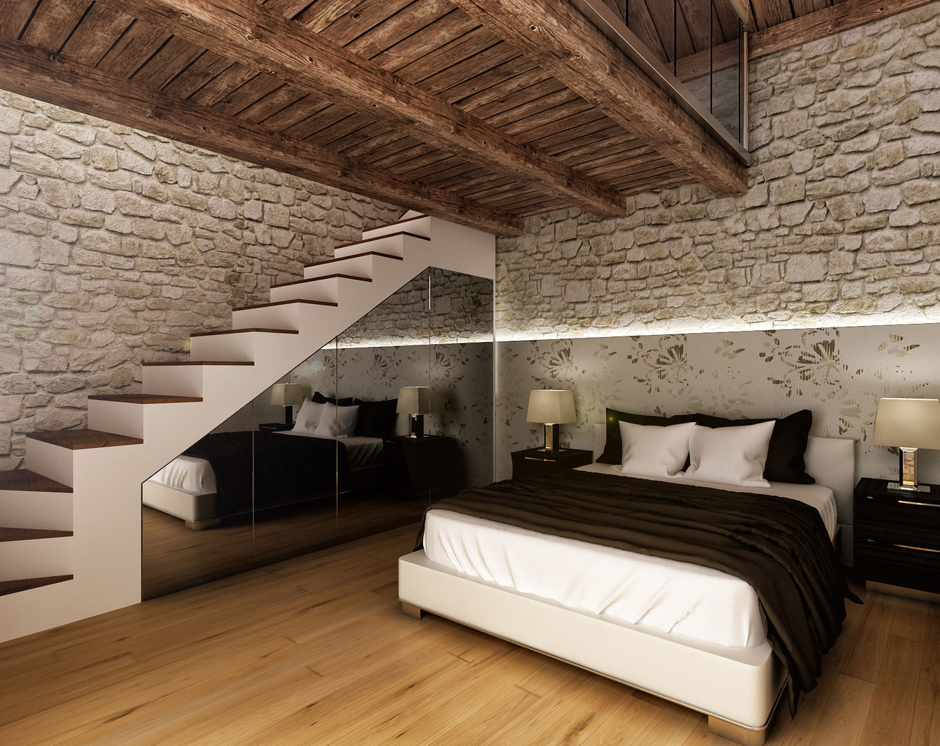 homify Chambre rustique Bois Effet bois