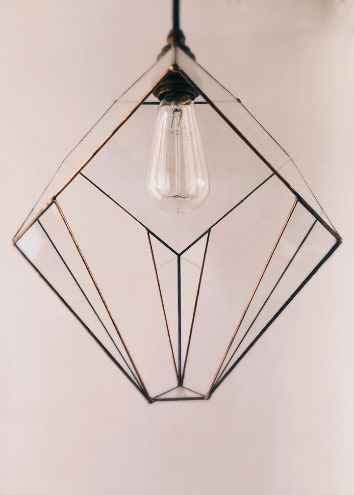 Suspension lumière géométrique. Alexa Workshop Maisons industrielles Verre Accessoires & décoration