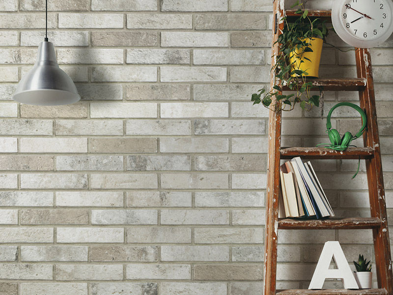 Battersea River Fog Brick Effect Tile The London Tile Co. Paredes y pisos de estilo moderno Baldosas y azulejos