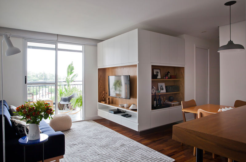 Apartamento da Catia, INÁ Arquitetura INÁ Arquitetura ห้องทานข้าว