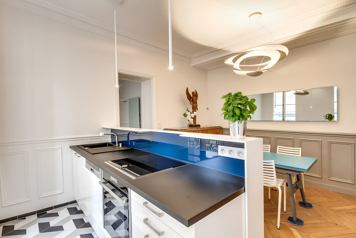 Appartement et Carreaux de Ciment, ATELIER FB ATELIER FB Cocinas de estilo moderno