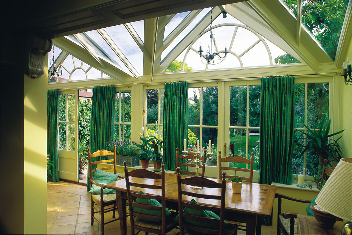 Internal view of traditional Conservatory. Westbury Garden Rooms Classic style conservatory Wood Wood effect