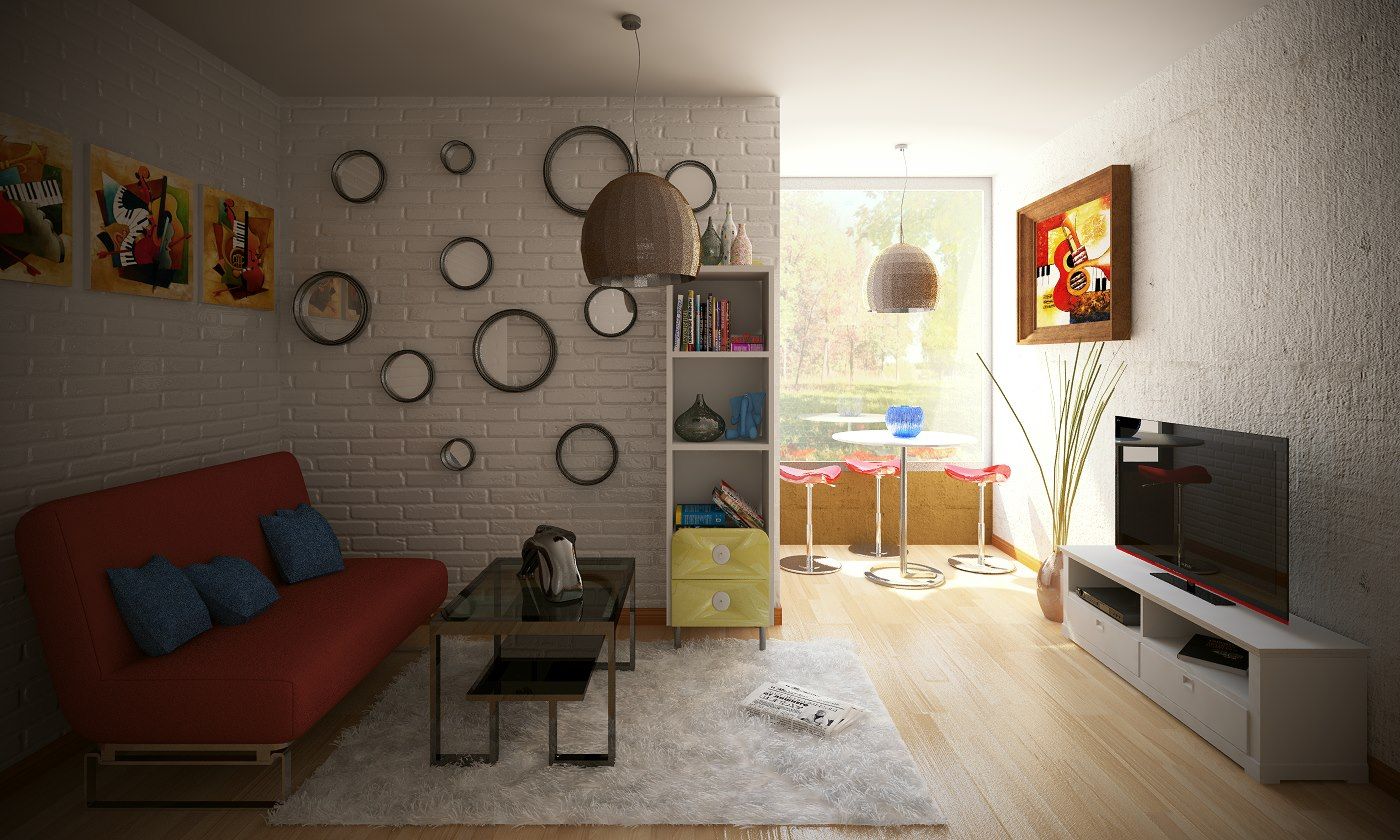 Diseño de Muebles, Renders SLB Renders SLB غرفة المعيشة