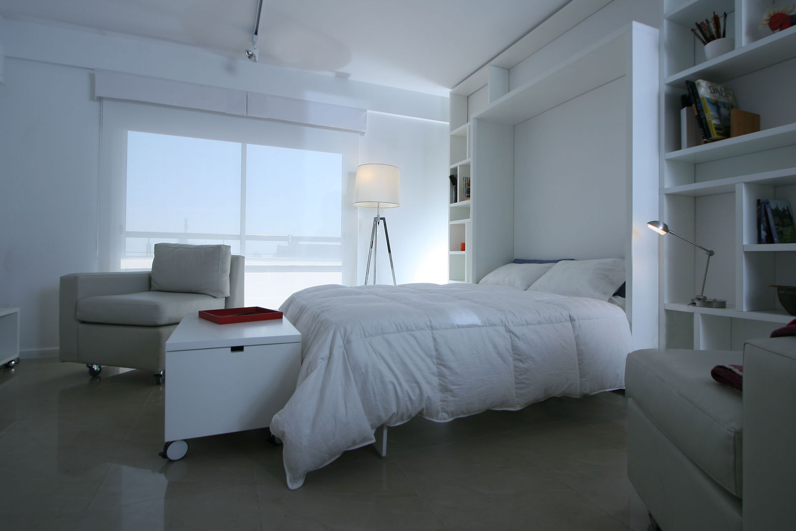 Todo en 32 M2, MinBai MinBai Minimalist bedroom Wood Wood effect Beds & headboards