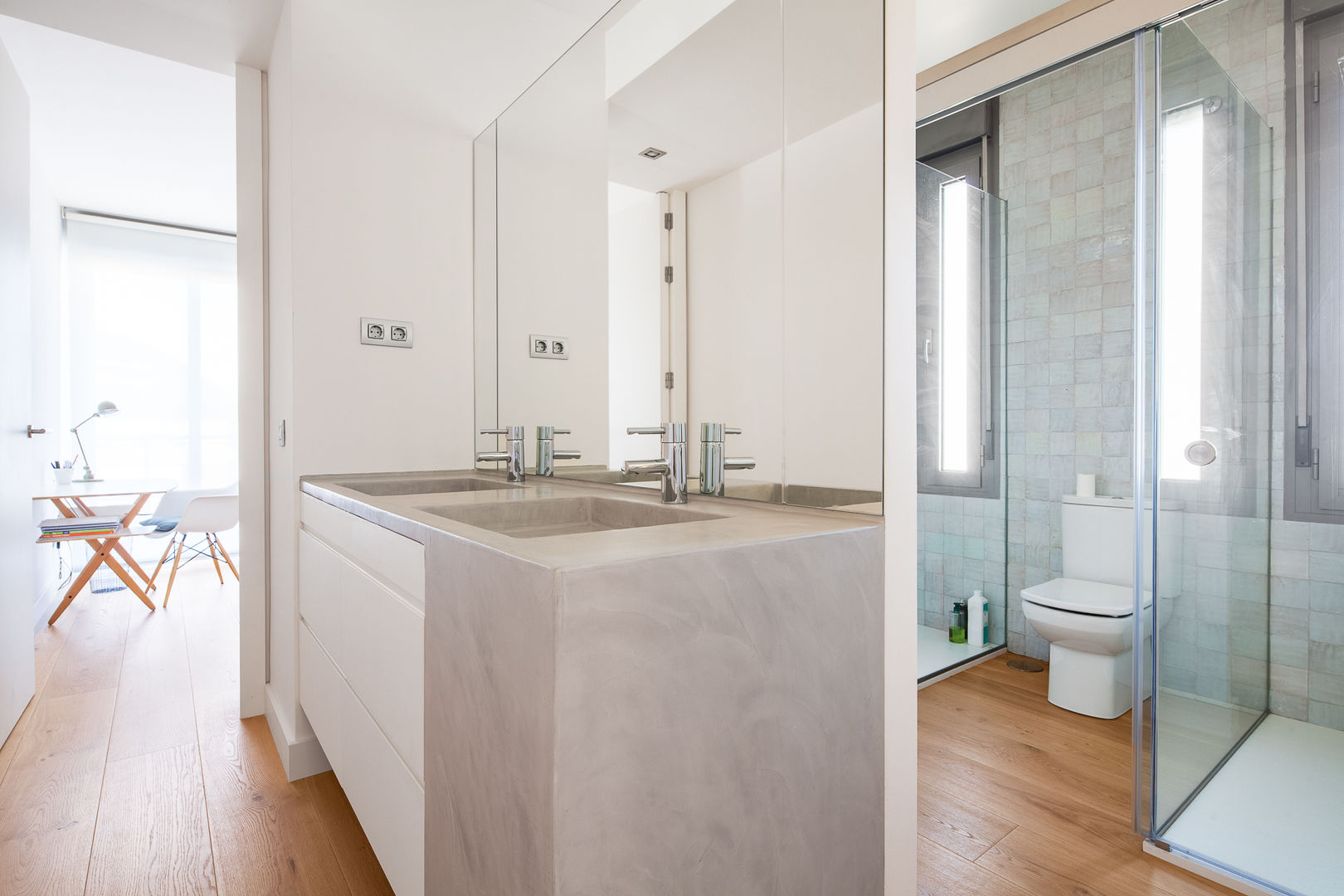 CHALET MAJADAHONDA, Tarimas de Autor Tarimas de Autor Minimalist bathroom Wood Wood effect