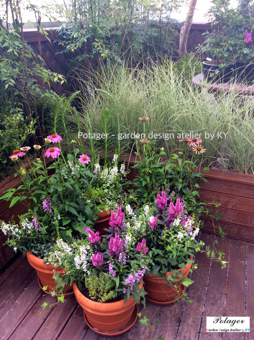 성수동 사무실 베란다 정원 디자인 및 시공 [Office Balcony Garden], Potager Potager Балкон и терраса в классическом стиле