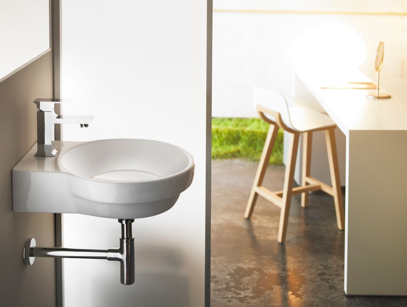 Lavabos de porcelana circular, BATHCO BATHCO Modern bathroom Porcelain Sinks