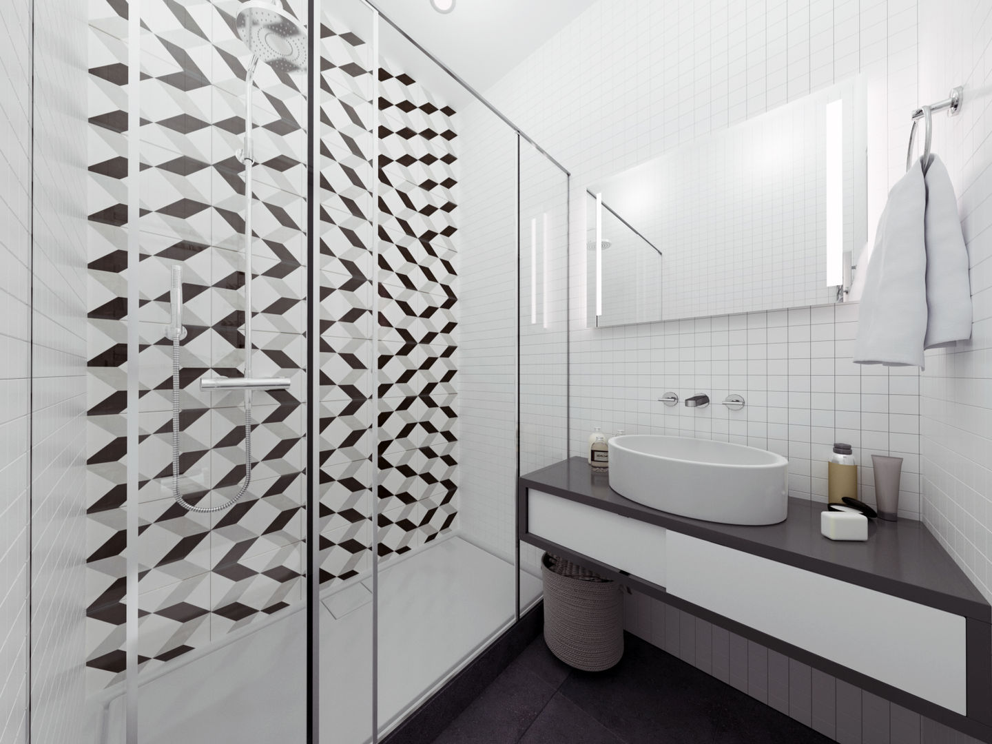 Скандинавский стиль, BURO'82 BURO'82 Ванная комната в скандинавском стиле